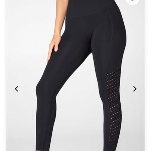 Fabletics black high waist seamless mesh leggings